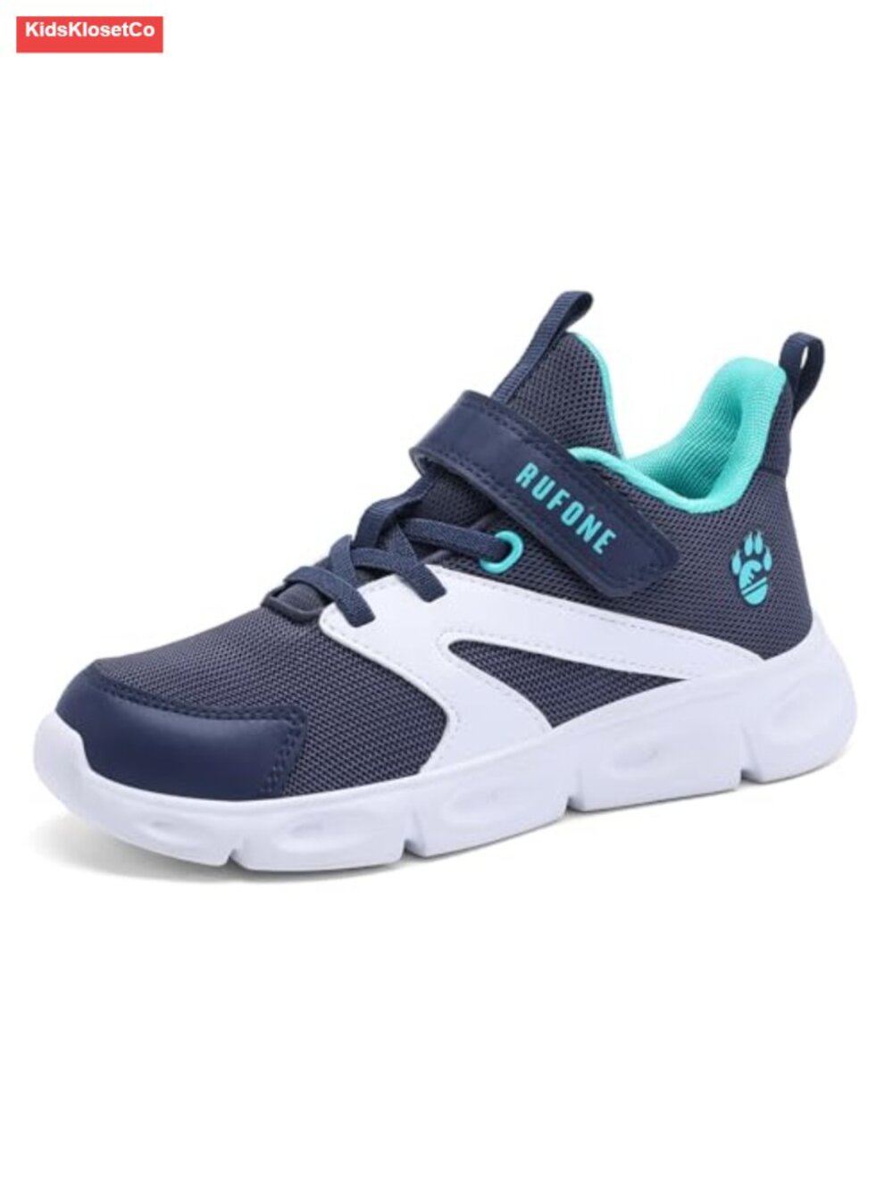 Kids Athletic Sneakers with Hook-and-Loop Strap Lightweight